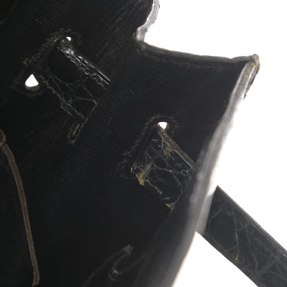 Hermes Shiny Crocodile Kelly Sellier 32 Black 14 of 23
