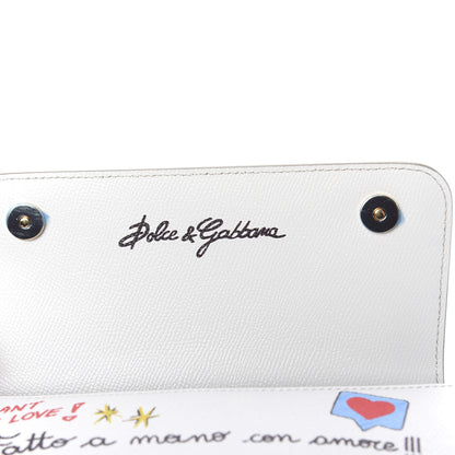 Dolce & Gabbana Dauphine Graffiti Printed Small Miss Sicily Satchel White 7 of 11