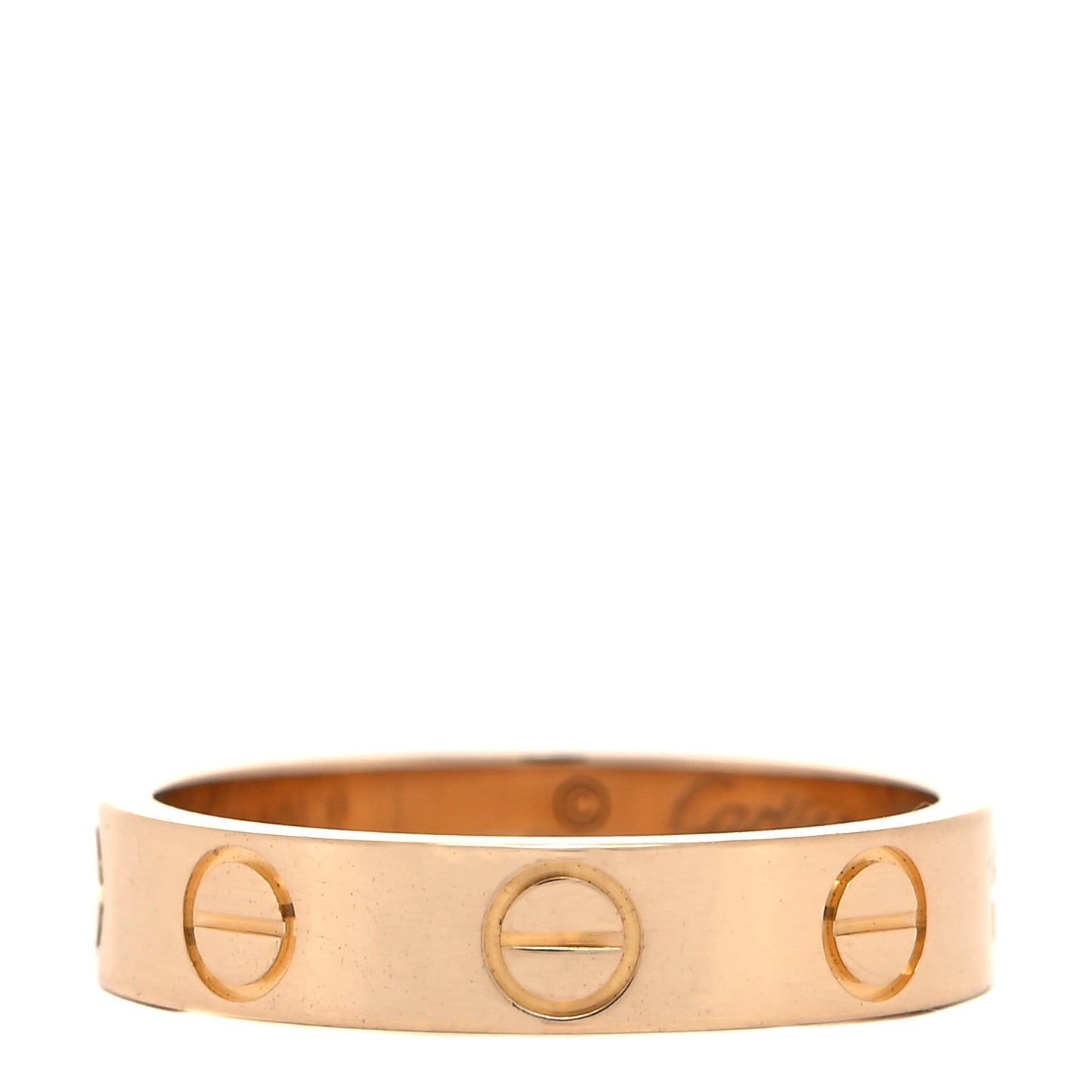 18K Yellow Gold 3.5mm LOVE Wedding Band Ring 46 3.75