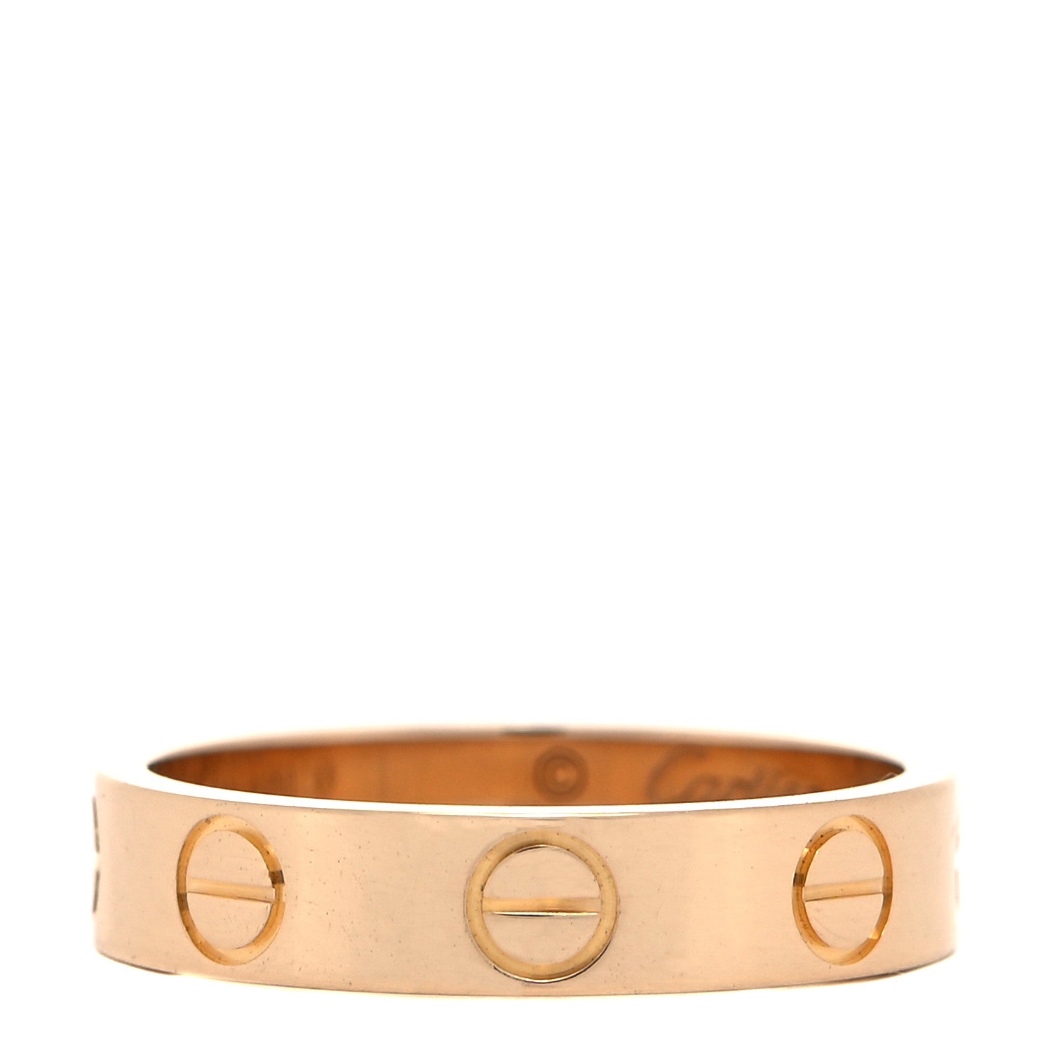 Cartier 18K Yellow Gold 3.5mm LOVE Wedding Band Ring 46 3.75 1 of 5