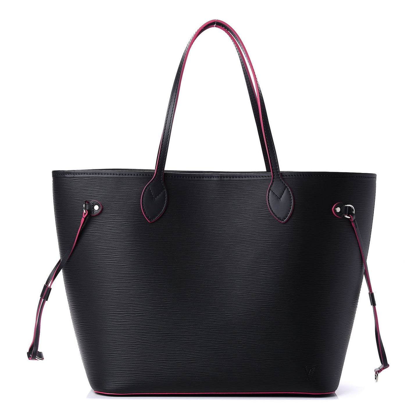 Epi Neverfull MM Black Hot Pink