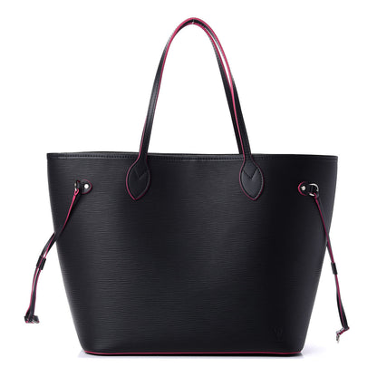 Louis Vuitton Epi Neverfull MM Black Hot Pink 3 of 11