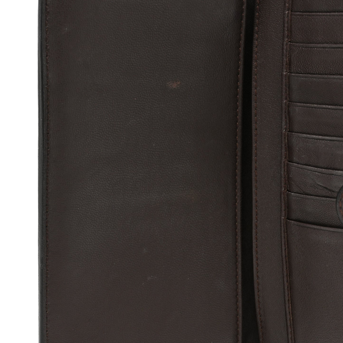 Nappa Intrecciato Leopard Print Continental Wallet Brown