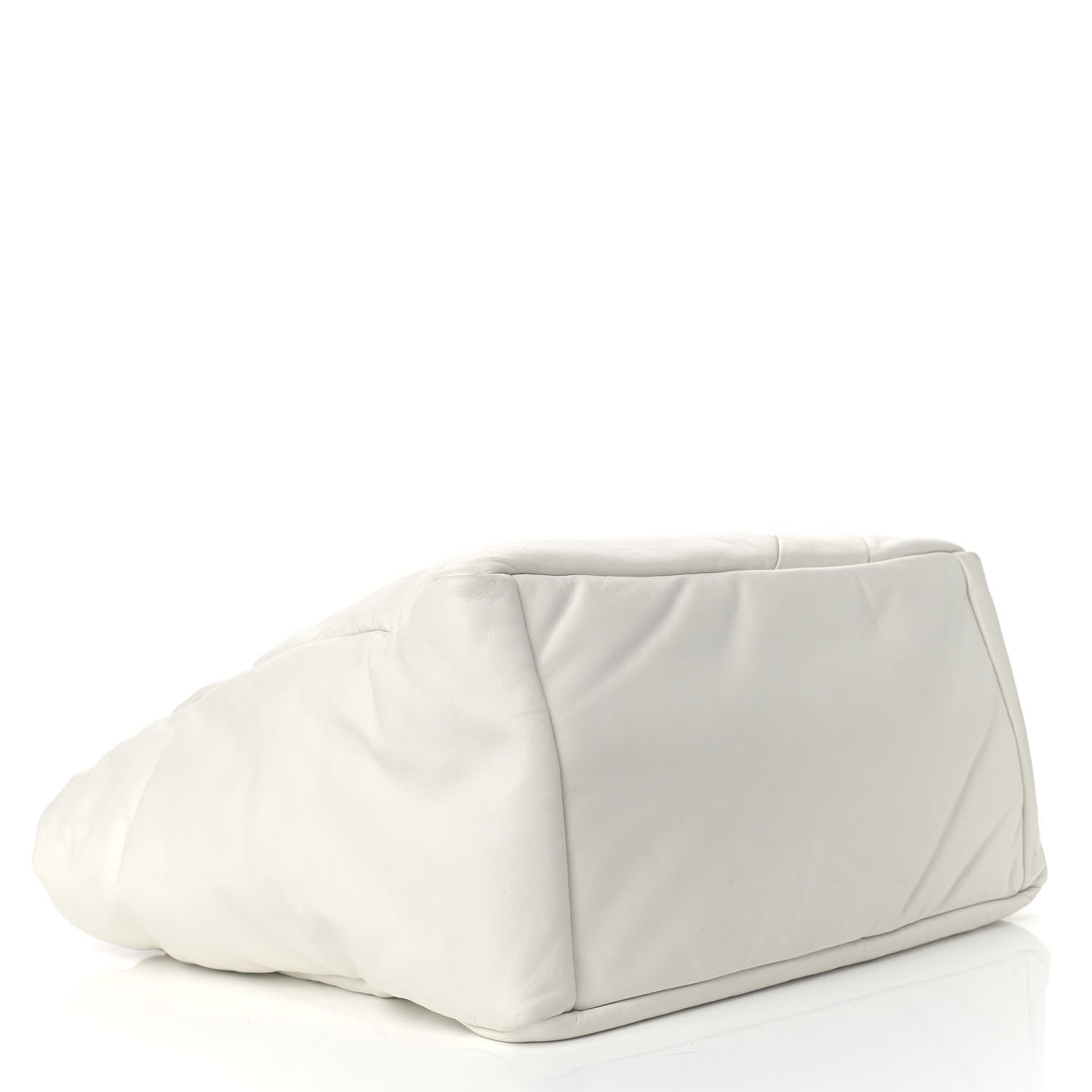 Prada Nappa Soft Large Shopper Tote Bianco Cobalto 4 of 10