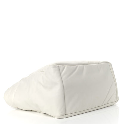Prada Nappa Soft Large Shopper Tote Bianco Cobalto 4 of 10