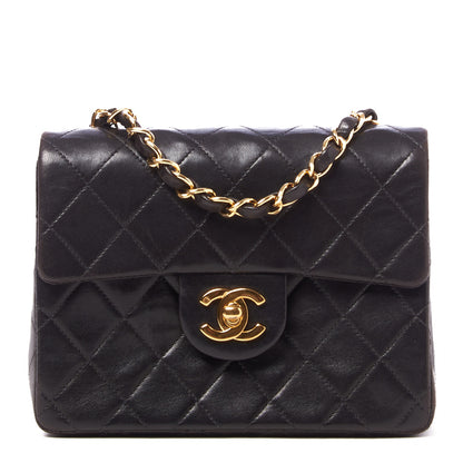 Chanel Lambskin Quilted Mini Square Flap Black 1 of 9