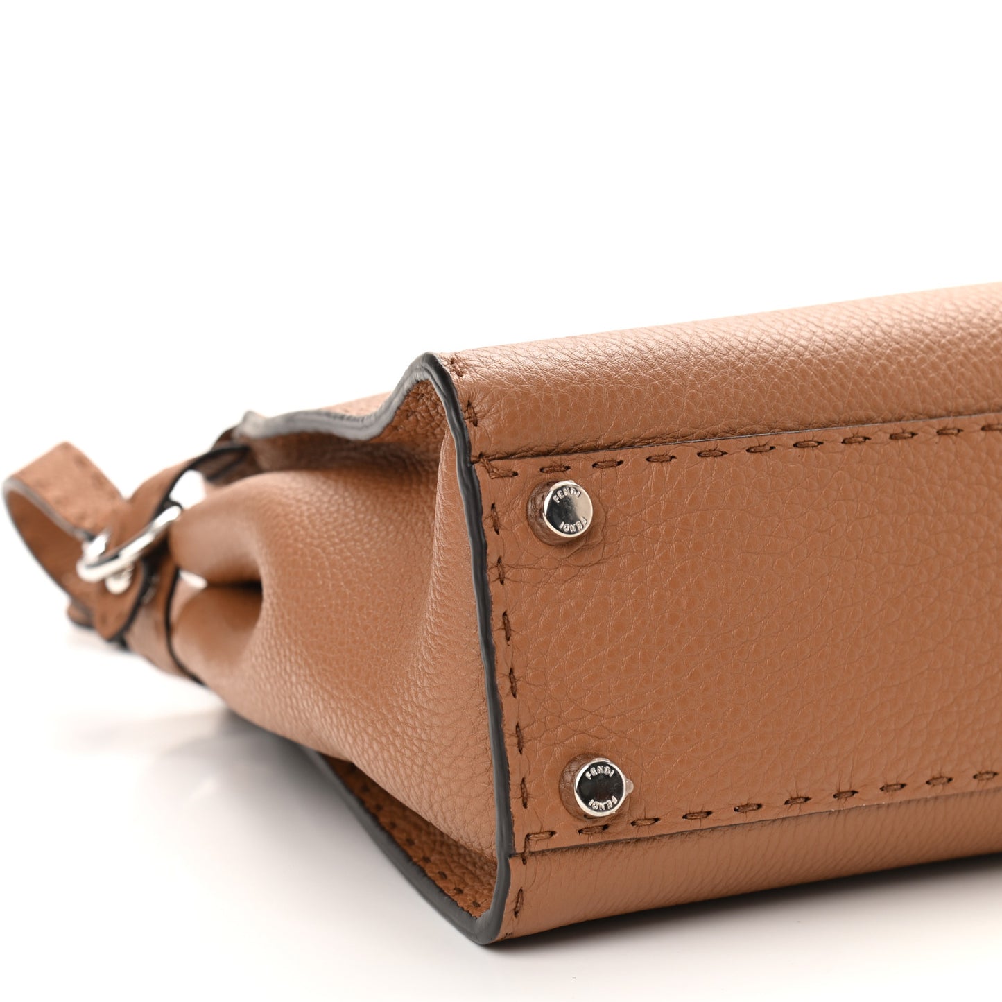 Cuoio Romano Selleria Bi-Color Medium Peekaboo Iconic Satchel Mou Milk