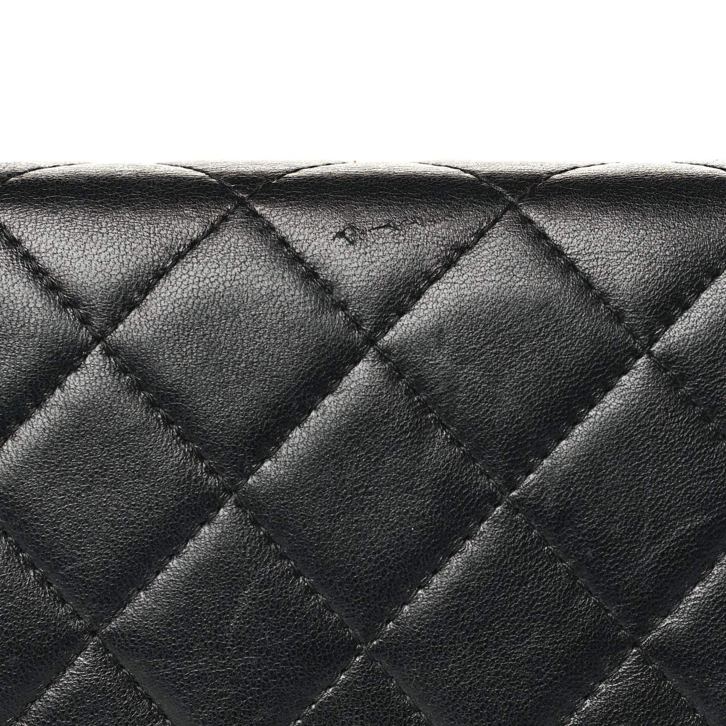 Lambskin Quilted Wallet On Chain WOC Black