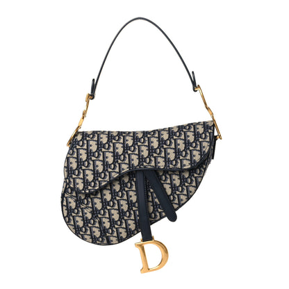 Christian Dior Oblique Saddle Bag Blue 1 of 9
