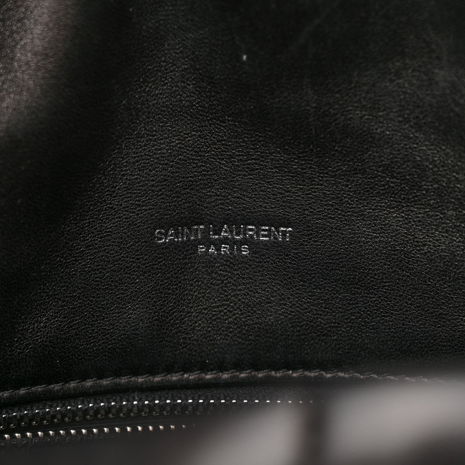 Saint Laurent Lambskin Quilted Medium Loulou Puffer Monogram Chain Satchel Black 6 of 13