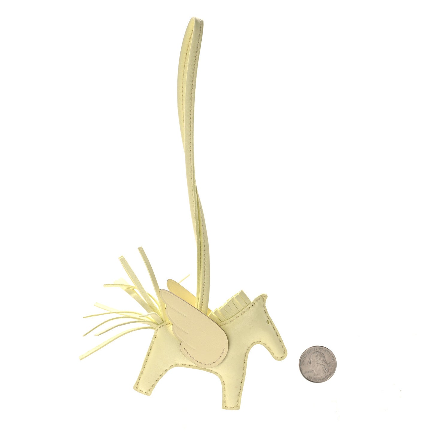 Milo Lambskin Grigri Rodeo Pegase Horse Bag Charm PM Jaune Milton