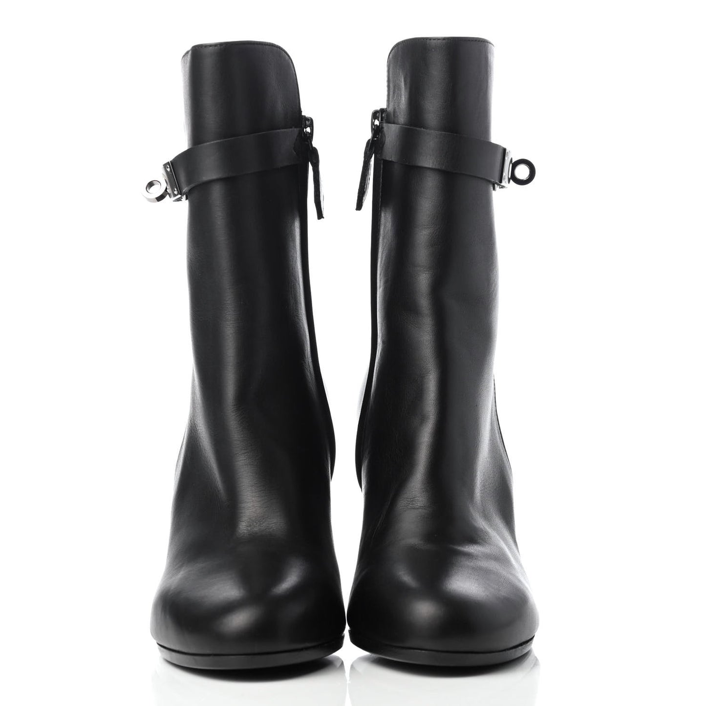 Calfskin Joueuse Ankle Boots 35 Black