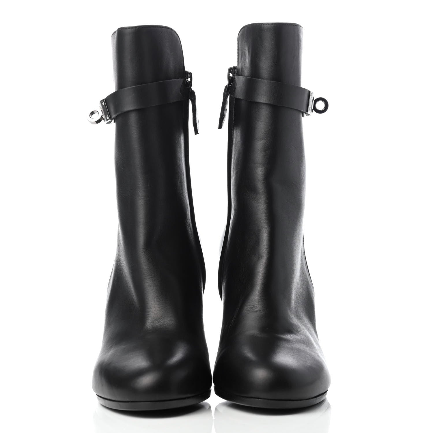 Hermes Calfskin Joueuse Ankle Boots 35 Black 2 of 7