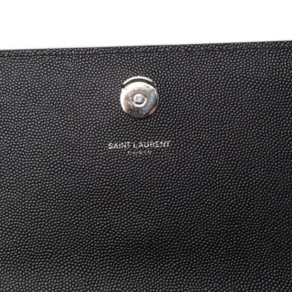 Saint Laurent Grain De Poudre Small Monogram Kate Satchel Black 9 of 9