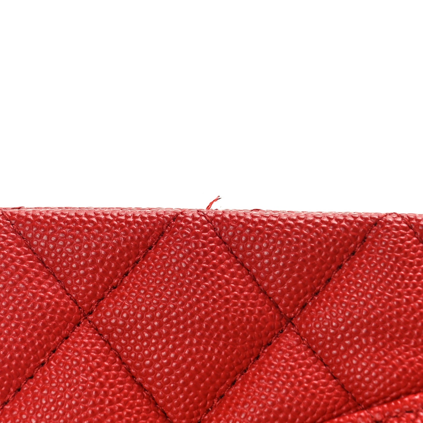 Caviar Quilted Medium Double Flap Red
