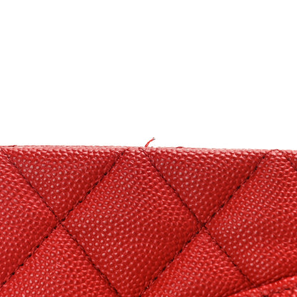 Chanel Caviar Quilted Medium Double Flap Red 10 of 10
