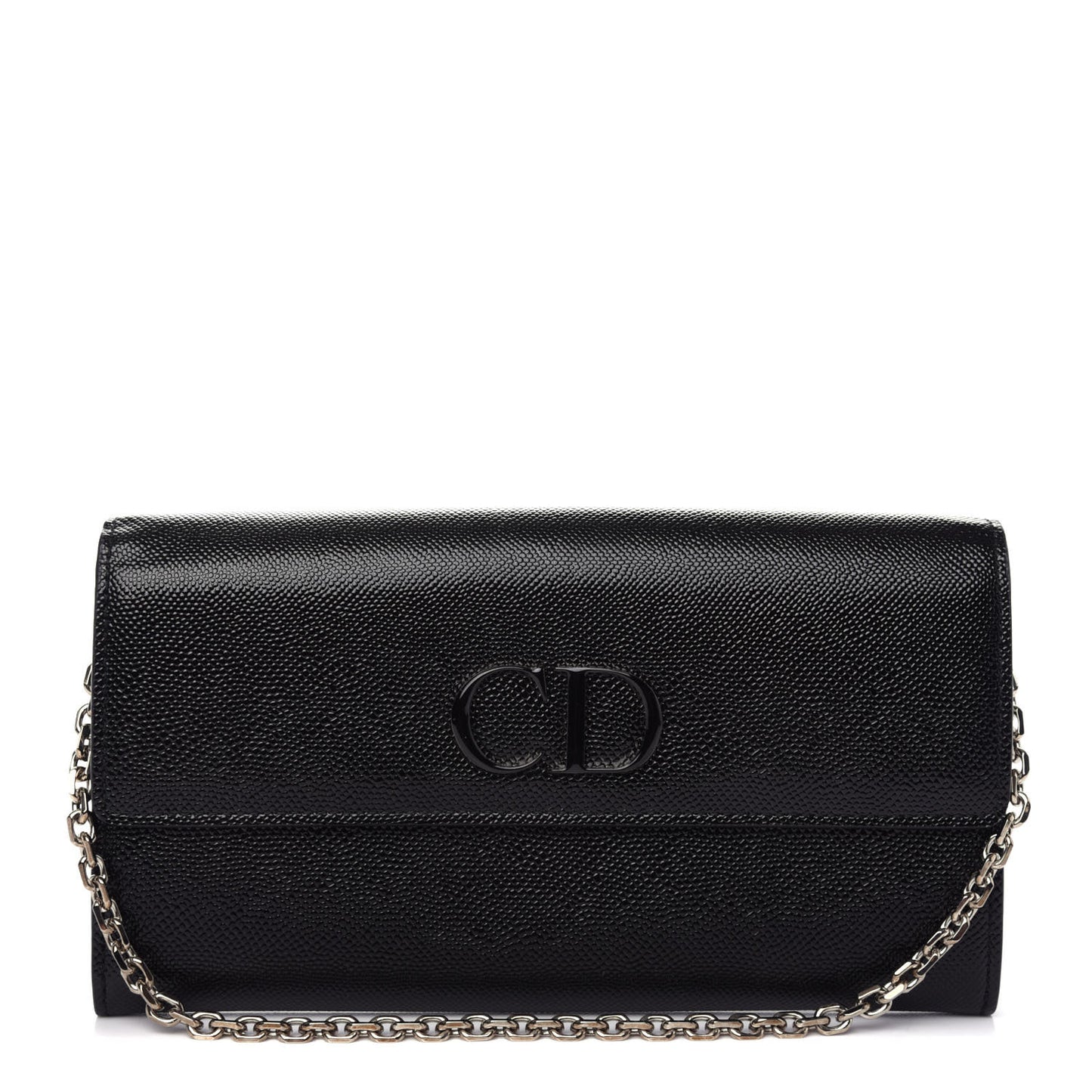 Grained Calfskin Mania Rendez-Vous Chain Wallet Black