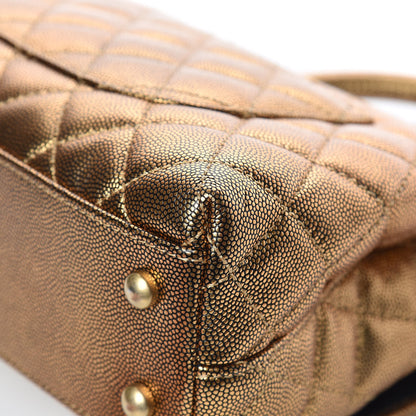 Chanel Metallic Caviar Quilted Mini Coco Handle Flap Gold 11 of 13