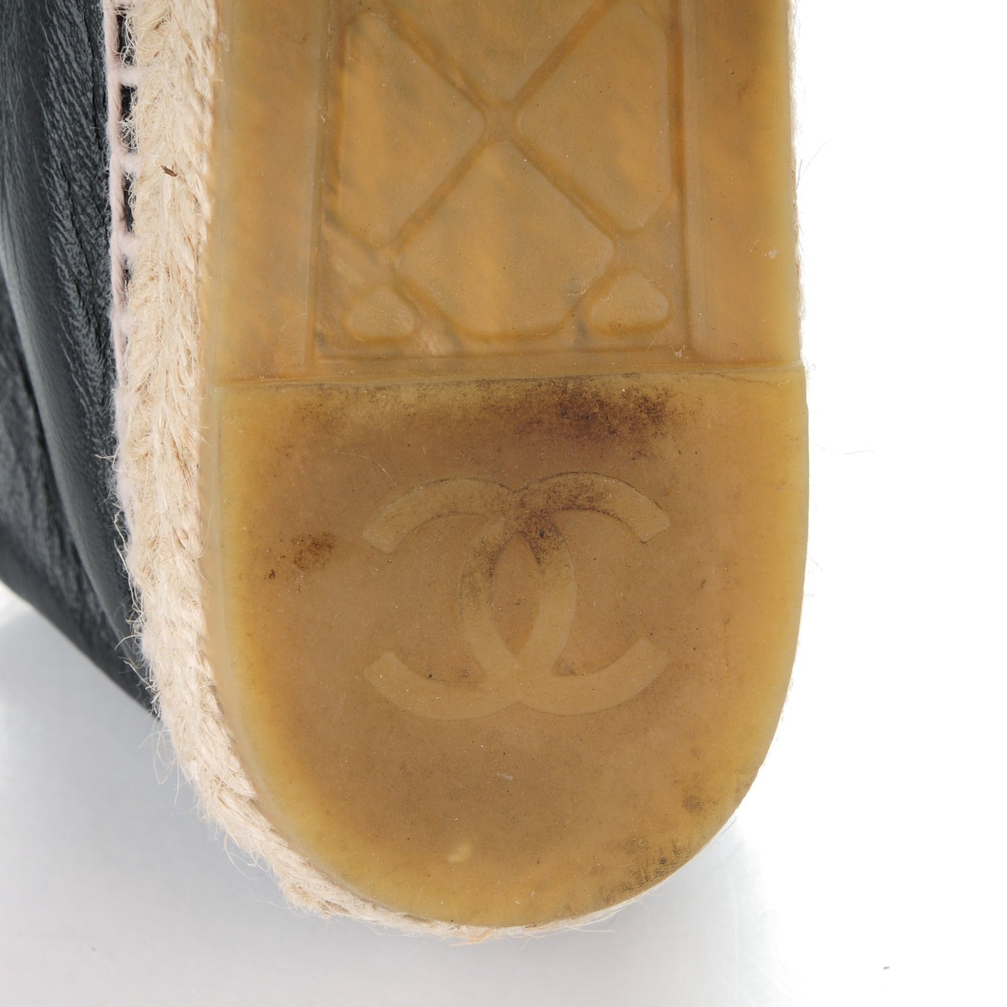 Lambskin CC Espadrilles 37 Black