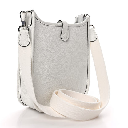 Hermes Taurillon Clemence Amazone Evelyne TPM New White 3 of 11