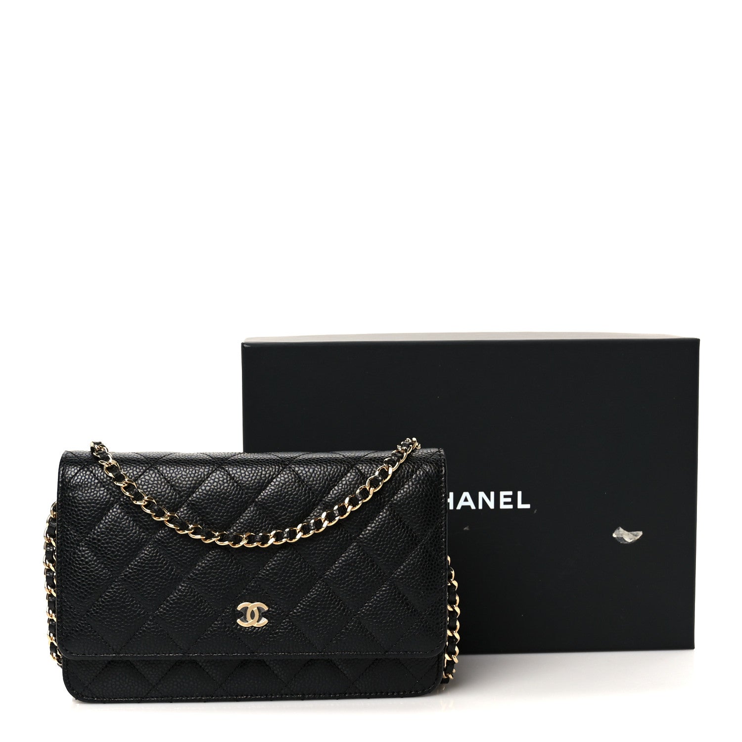 Chanel Caviar Quilted Wallet on Chain WOC Black 12 of 12