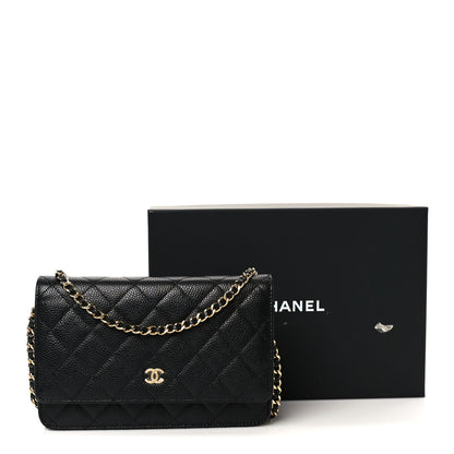 Chanel Caviar Quilted Wallet on Chain WOC Black 12 of 12