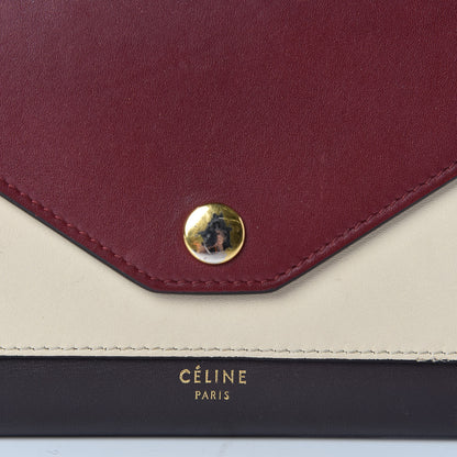 Celine Smooth Calfskin Pocket Tri-Fold Multifunction Envelope Flap Wallet Dark Rust 8 of 9
