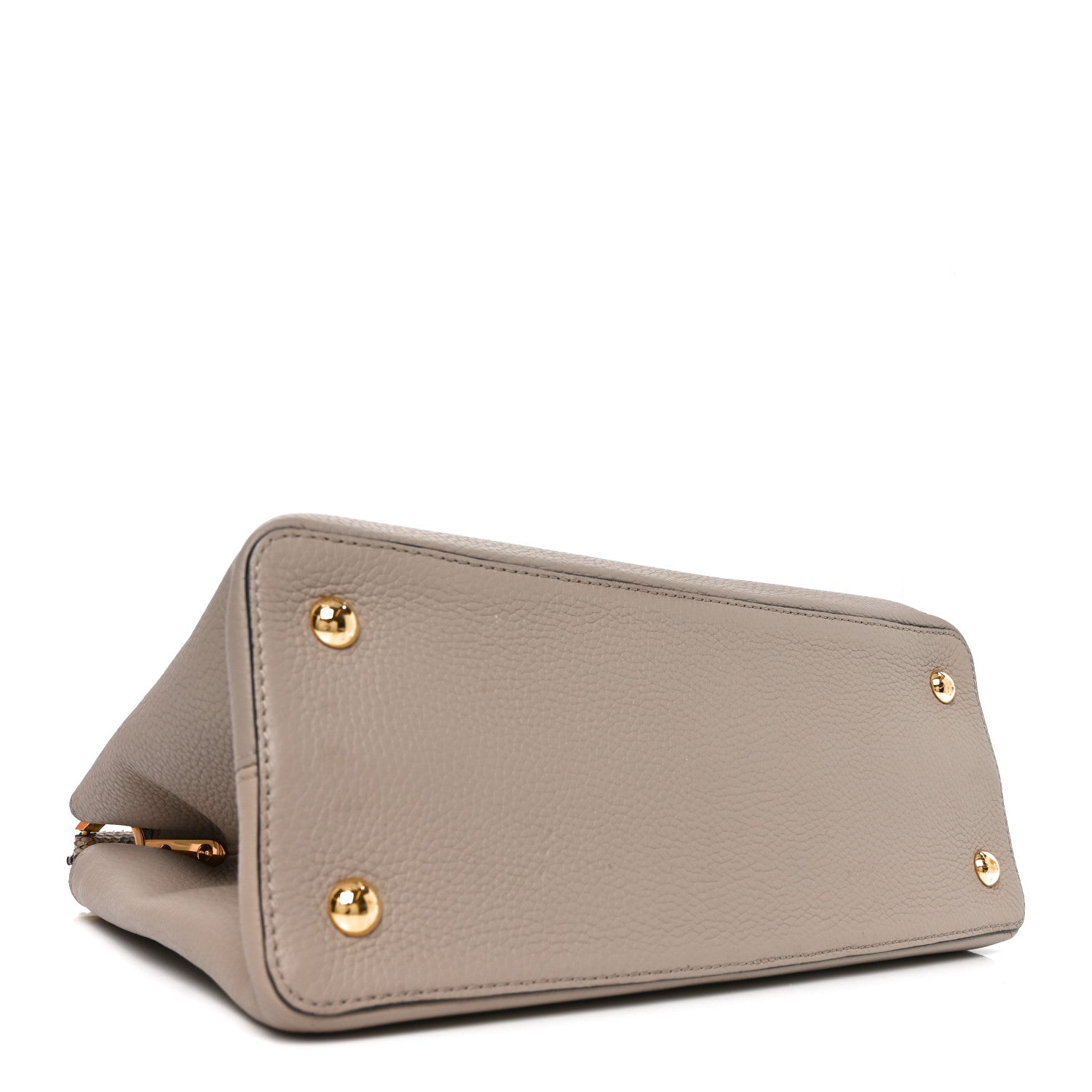 Louis Vuitton Taurillon Snakeskin Capucines Galet 4 of 9