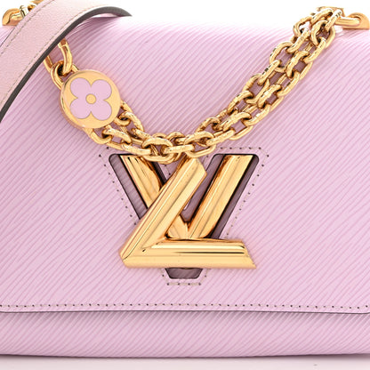 Louis Vuitton Epi Twist Monogram Flower Chain Shoulder Bag MM Wisteria Pink Purple 7 of 9