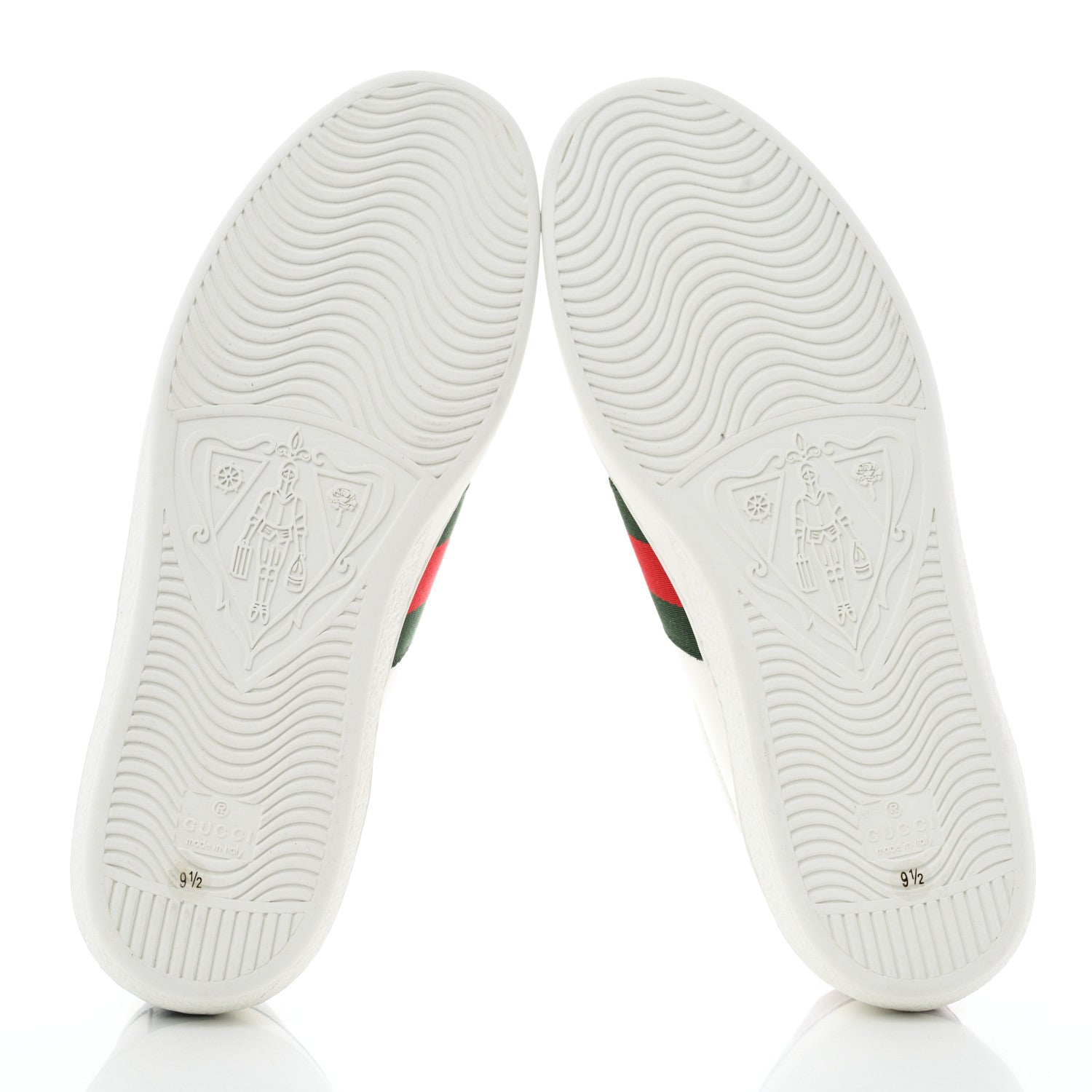 Gucci Calfskin Web Mens Gucci Band Ace Sneakers 9.5 White 5 of 9