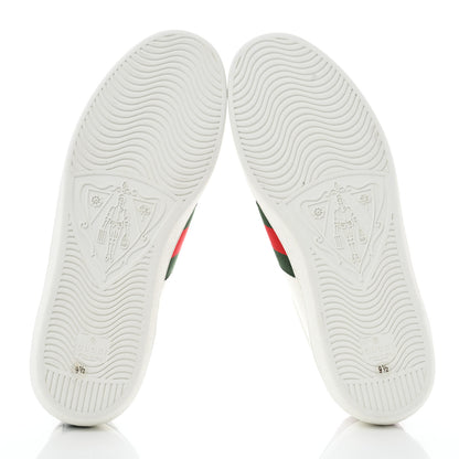 Gucci Calfskin Web Mens Gucci Band Ace Sneakers 9.5 White 5 of 9