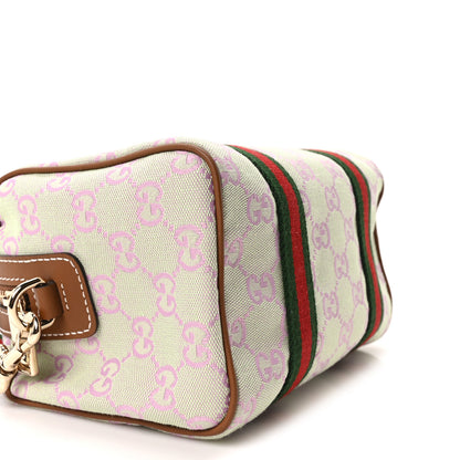 Gucci GG Supreme Web Mini GG Top Handle Bag Green Pink 9 of 10