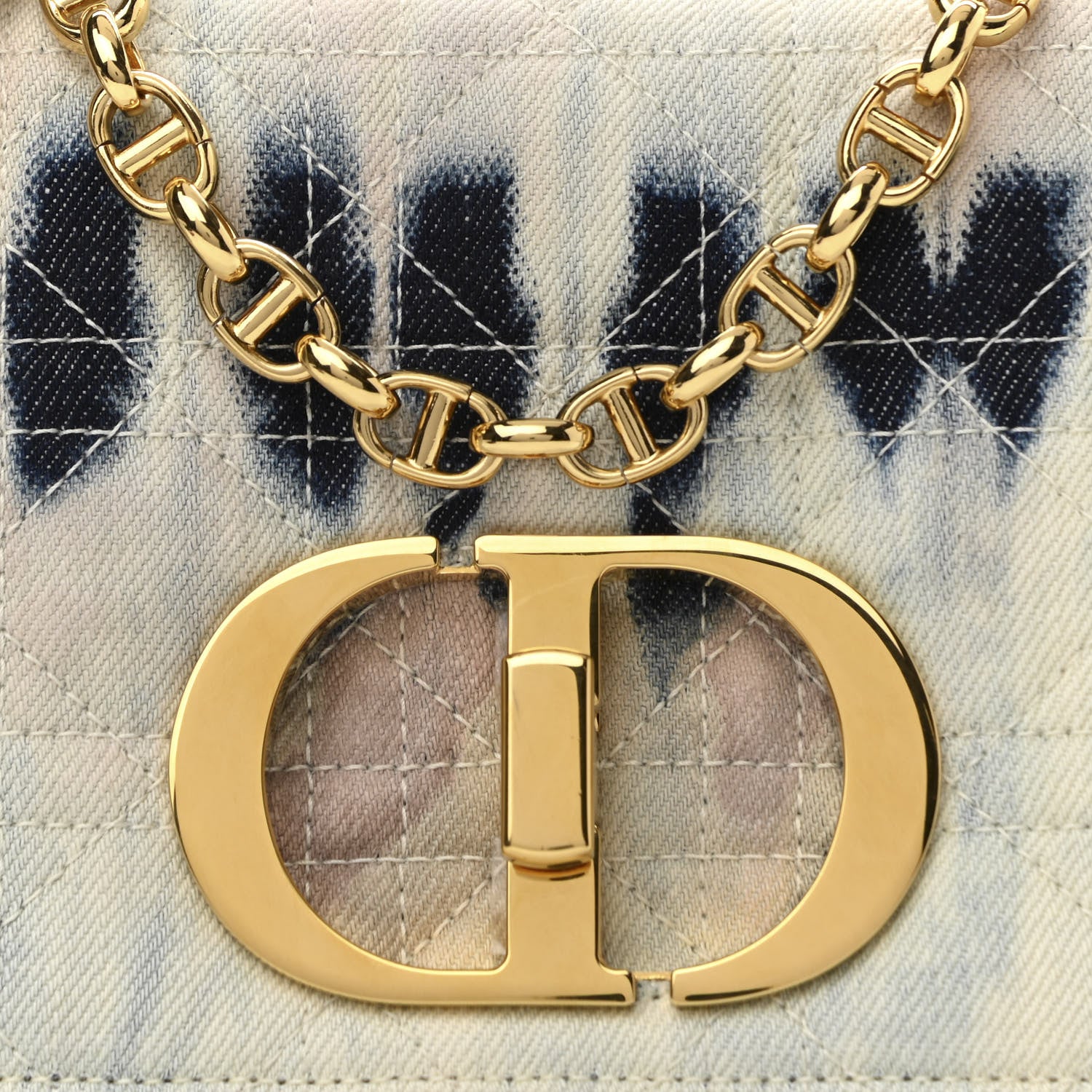 Christian Dior Denim Tie Dye Cannage Small Caro Bag Multicolor 8 of 14
