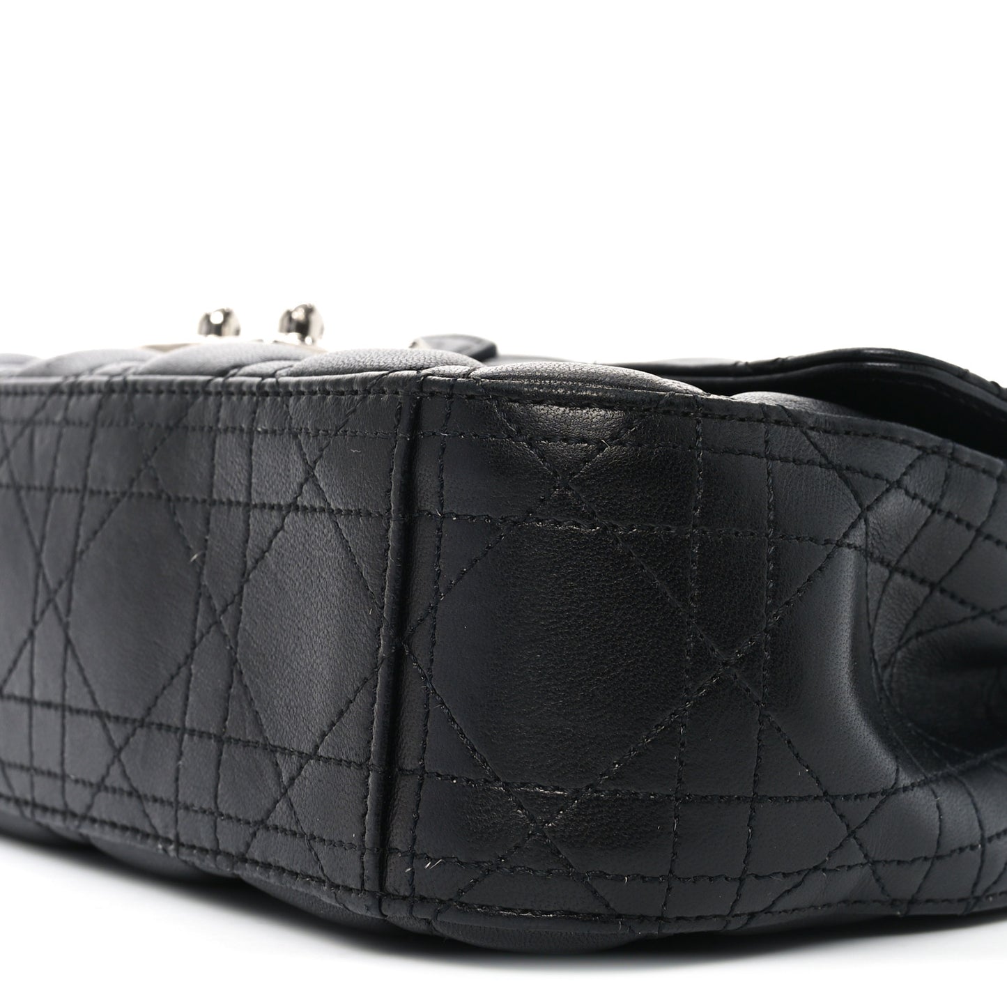 Lambskin Cannage Medium Miss Dior Flap Black