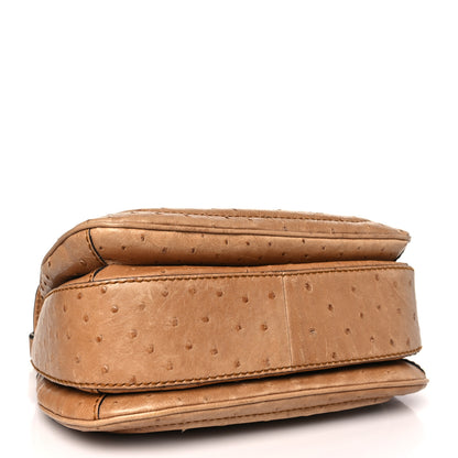 Gucci Ostrich Medium New Bamboo Top Handle Bag Brown 5 of 13