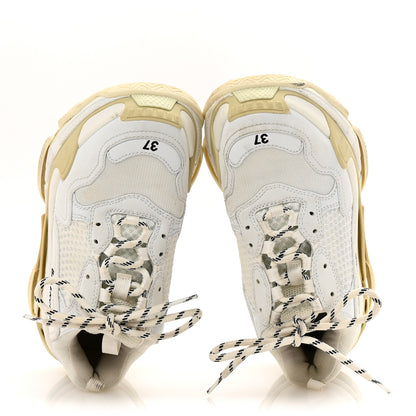 Balenciaga Fabric Mesh Womens Triple S Sneakers 37 White 2 of 10