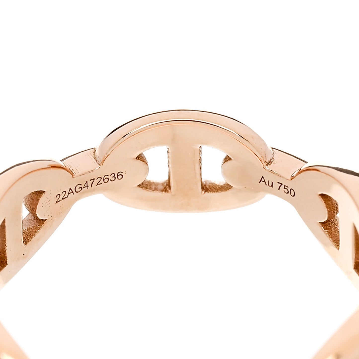 18K Rose Gold PM Chaine d'Ancre Enchainee Ring 51 5.75