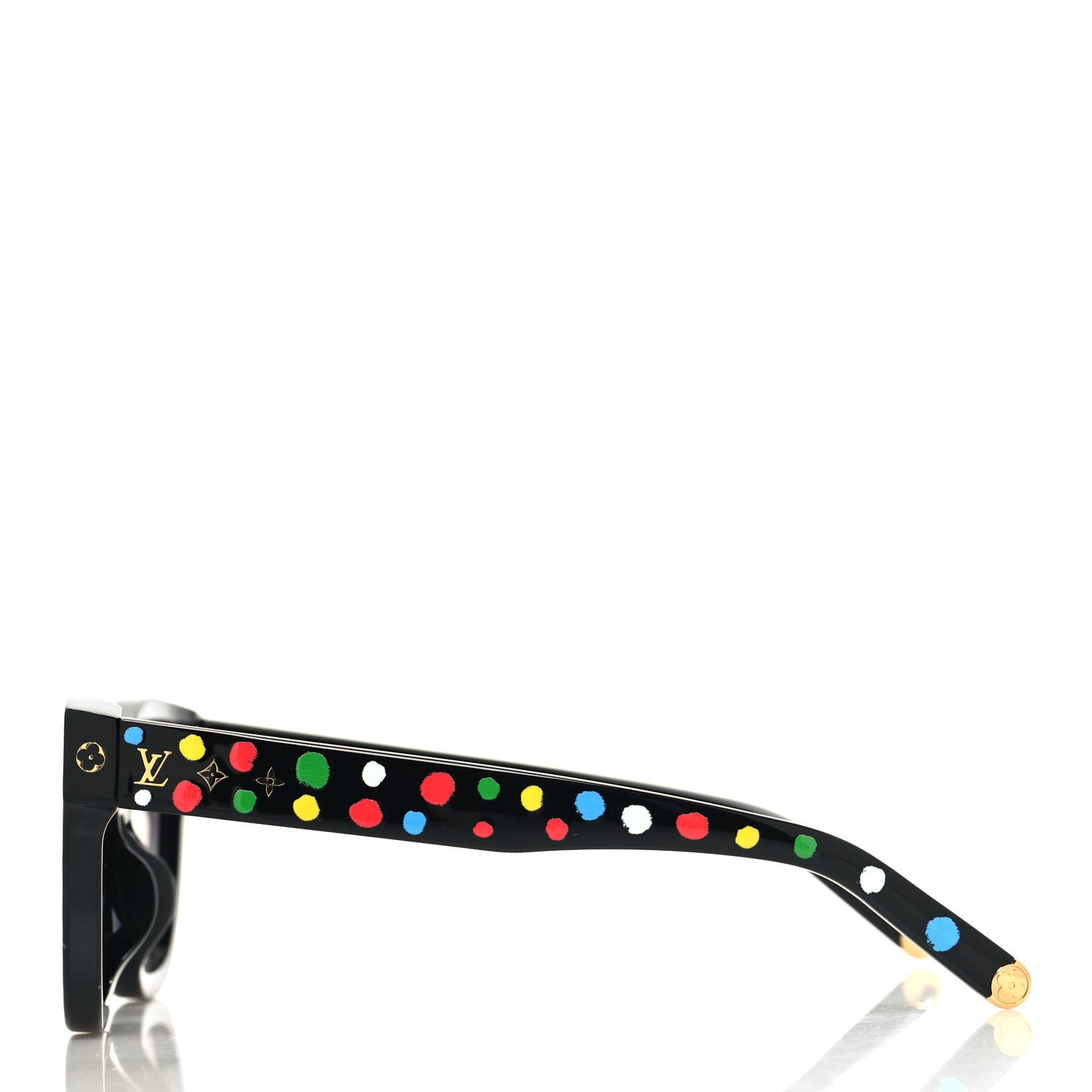 Louis Vuitton LV X YK Acetate Painted Dots Sunglasses Z1903E Black Multicolor 3 of 6