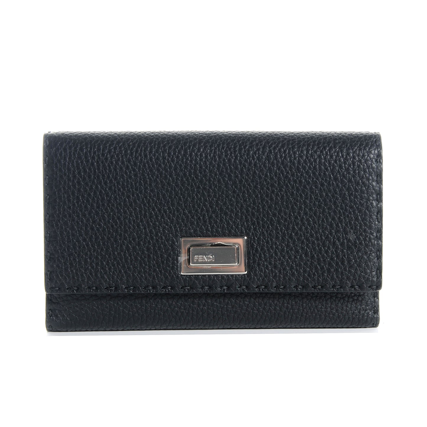 Cuoio Romano Selleria Peekaboo Continental Wallet Black