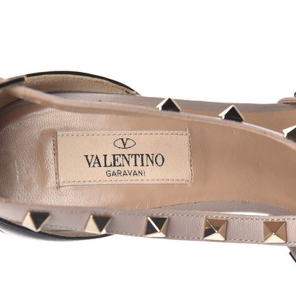 Valentino Garavani Nappa Rockstud Cross Strap D'Orsay 105mm Pumps 38 Black Poudre 8 of 9