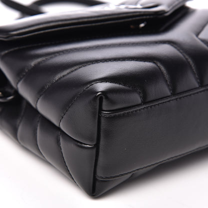 Saint Laurent Calfskin Y Quilted Monogram Toy Loulou Crossbody Bag Black 8 of 11
