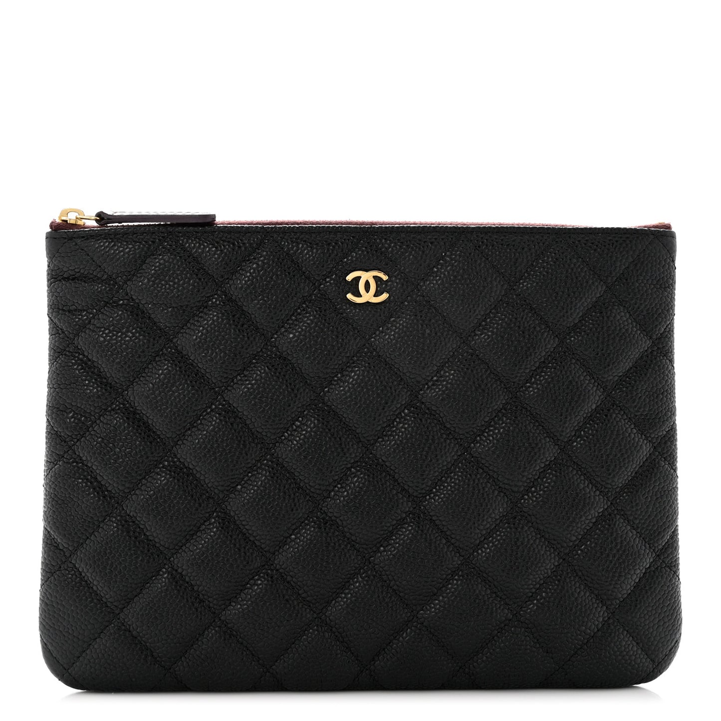 Caviar Quilted Medium Cosmetic Case Black