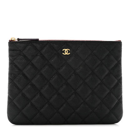 Chanel Caviar Quilted Medium Cosmetic Case Black 1 of 8