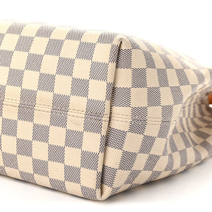 Louis Vuitton Damier Azur Graceful MM Rose Ballerine 10 of 11
