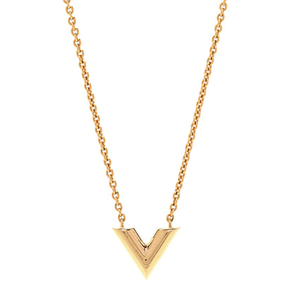 Louis Vuitton Essential V Necklace Gold 1 of 8