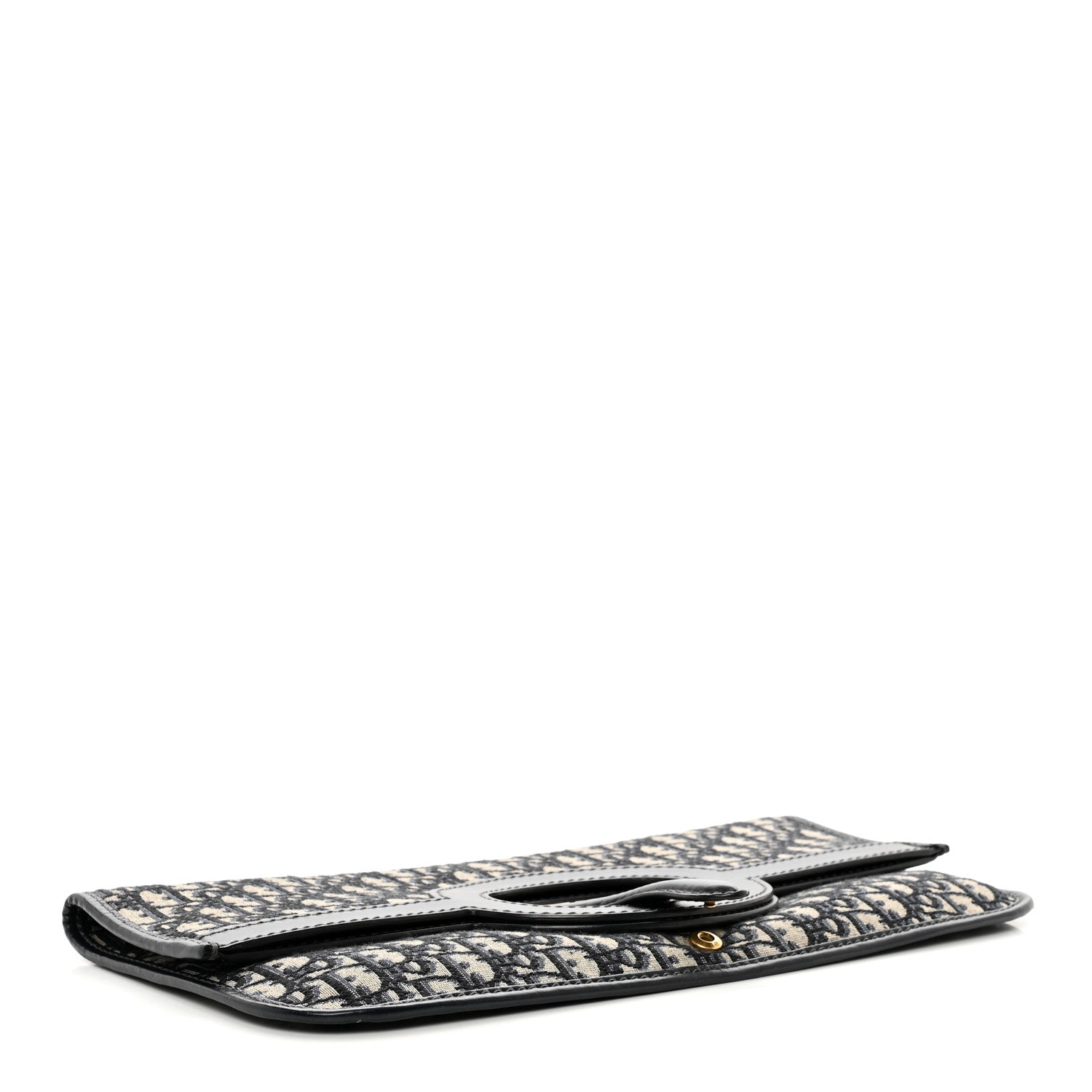 Christian Dior Oblique Fold Over Clutch Blue 4 of 9
