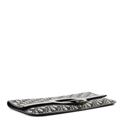 Christian Dior Oblique Fold Over Clutch Blue 4 of 9
