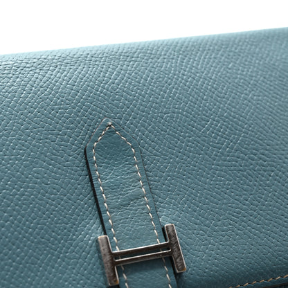 Hermes Epsom Bearn Gusset Wallet Blue Jean 13 of 13