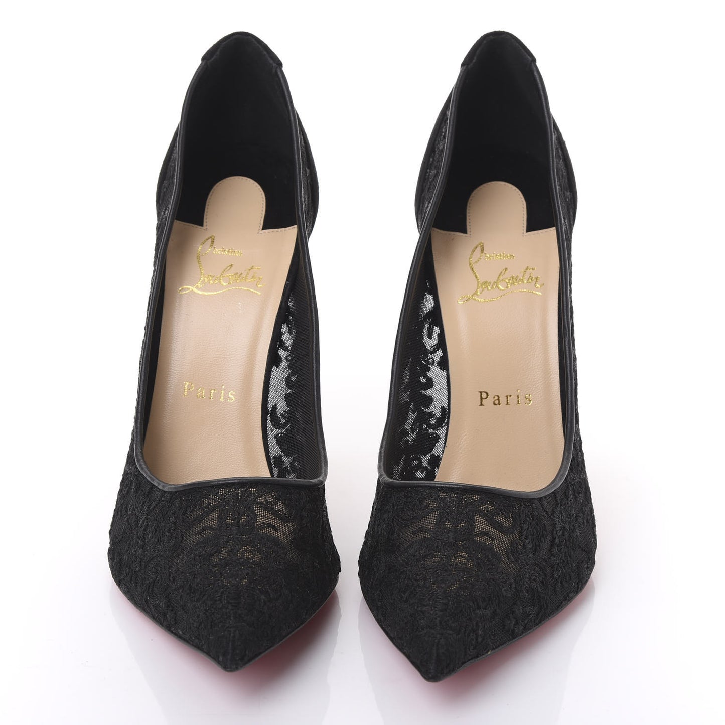 Veau Velours Florale Lace Follies 100 Pumps 41.5 Black