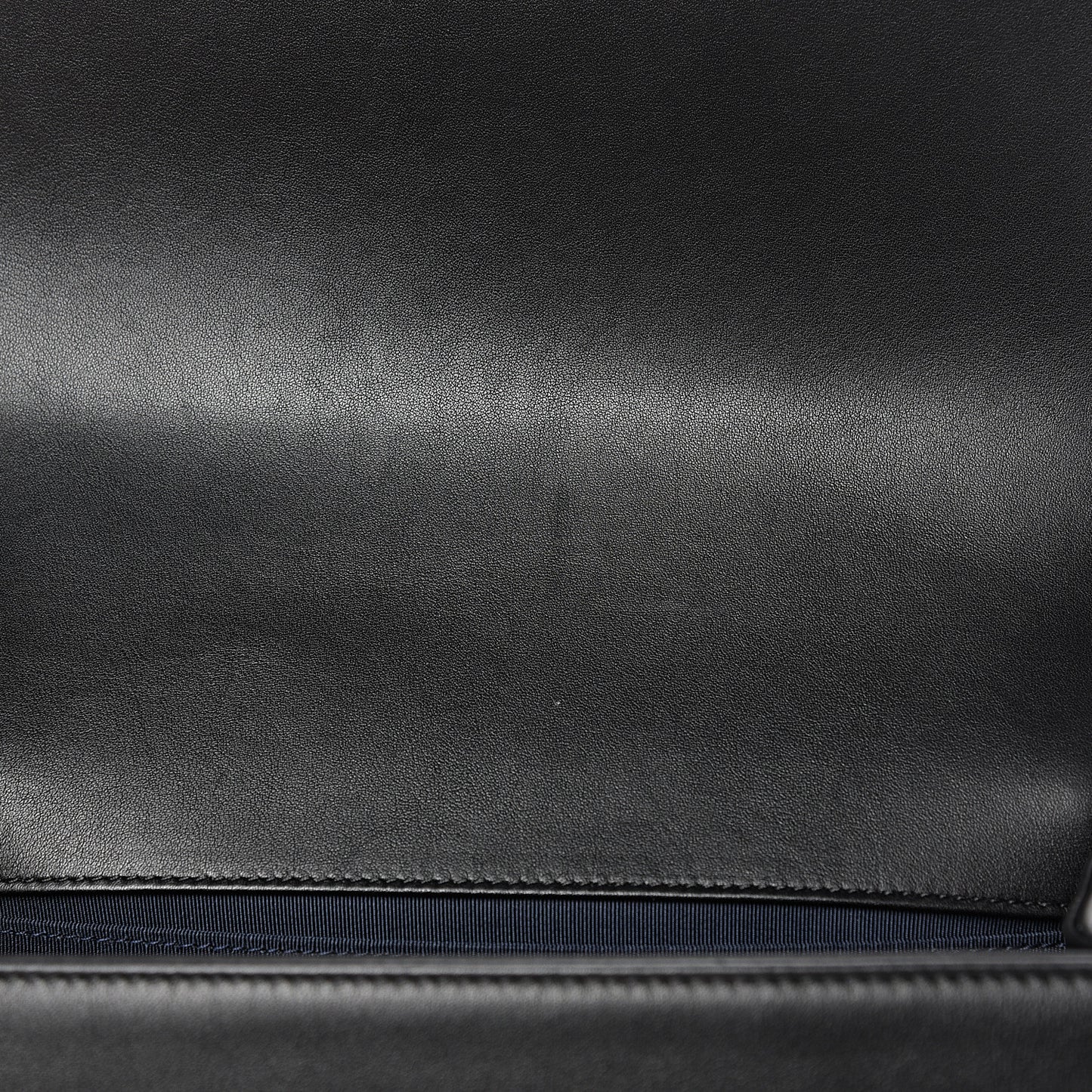 Calfskin Chevron Quilted Medium Boy Flap Black